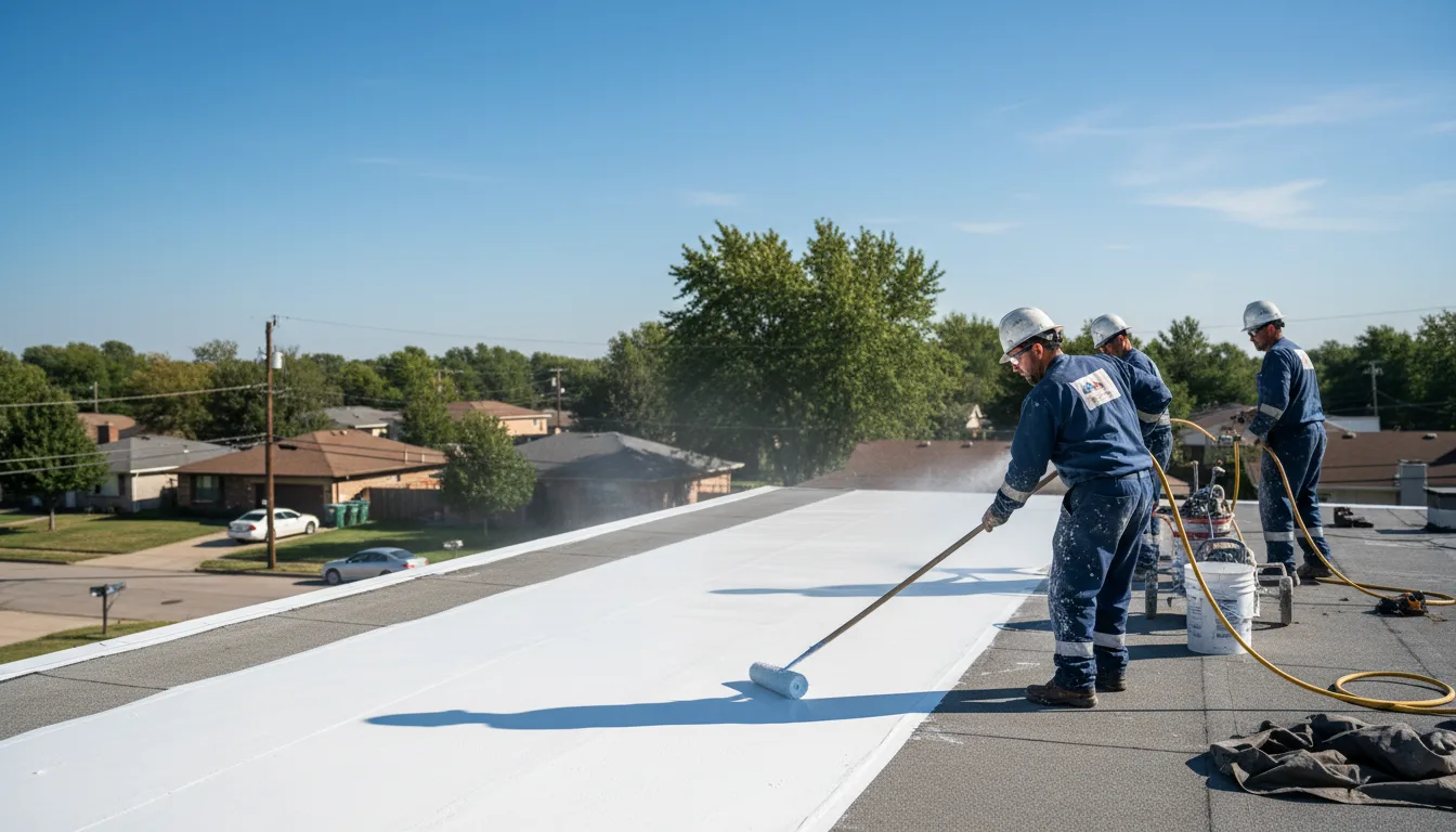 Commercial roof coating in Macedonia, IL near me